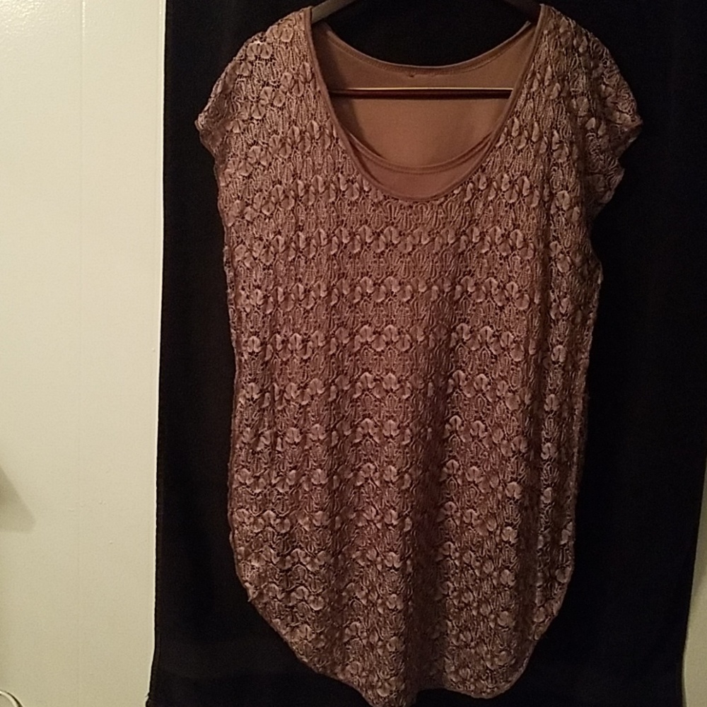 Champagne Lace Top